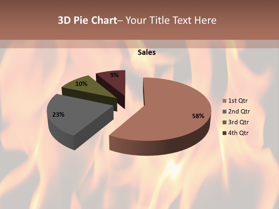 Ice Artistic Flaming PowerPoint Template