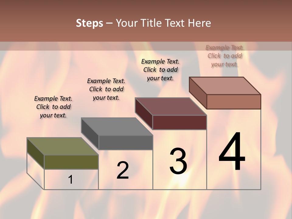 Ice Artistic Flaming PowerPoint Template