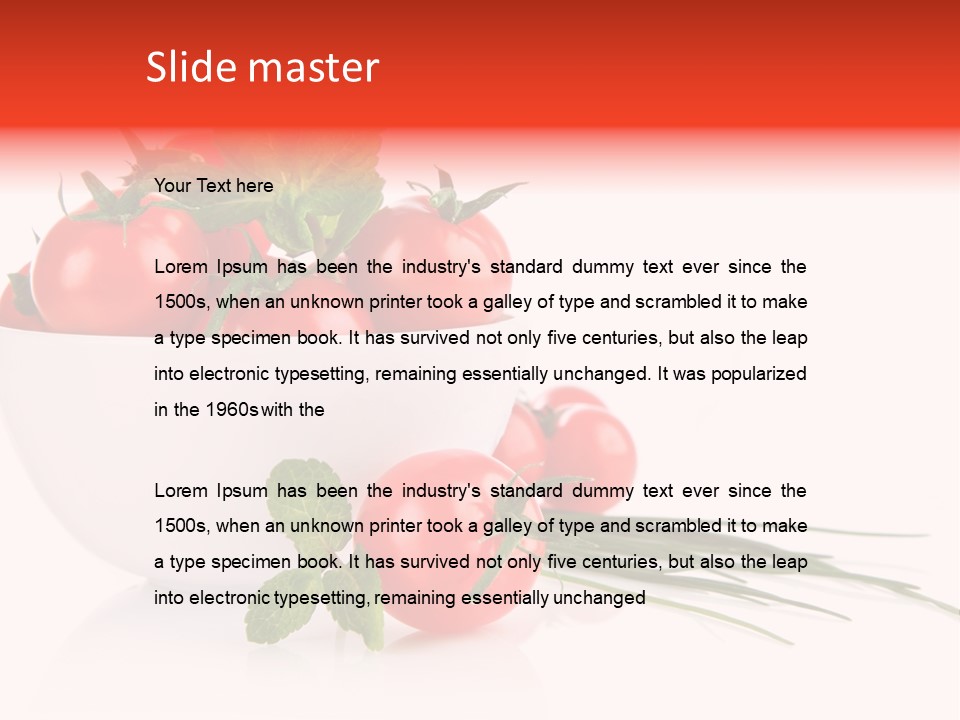 Object Tomato Background PowerPoint Template