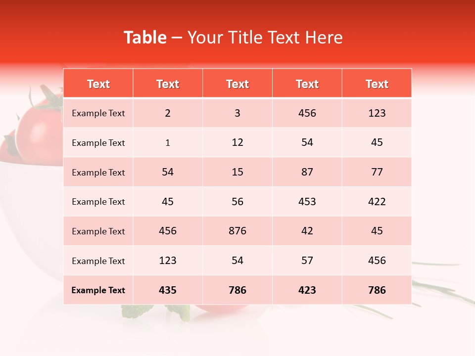 Object Tomato Background PowerPoint Template