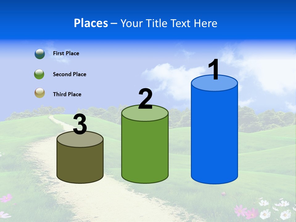 Solitude White Horizontal PowerPoint Template