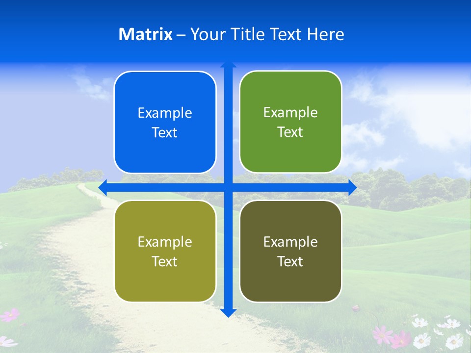 Solitude White Horizontal PowerPoint Template