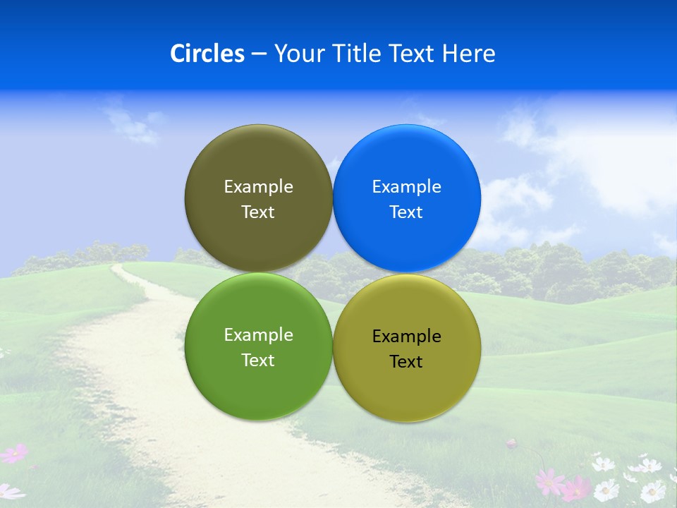 Solitude White Horizontal PowerPoint Template