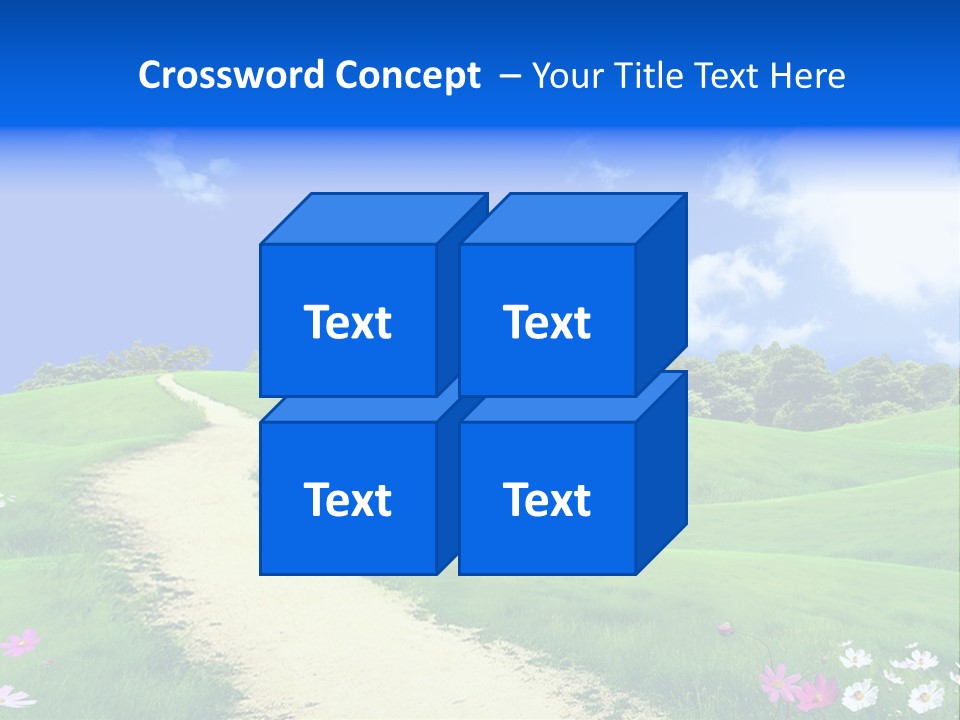 Solitude White Horizontal PowerPoint Template