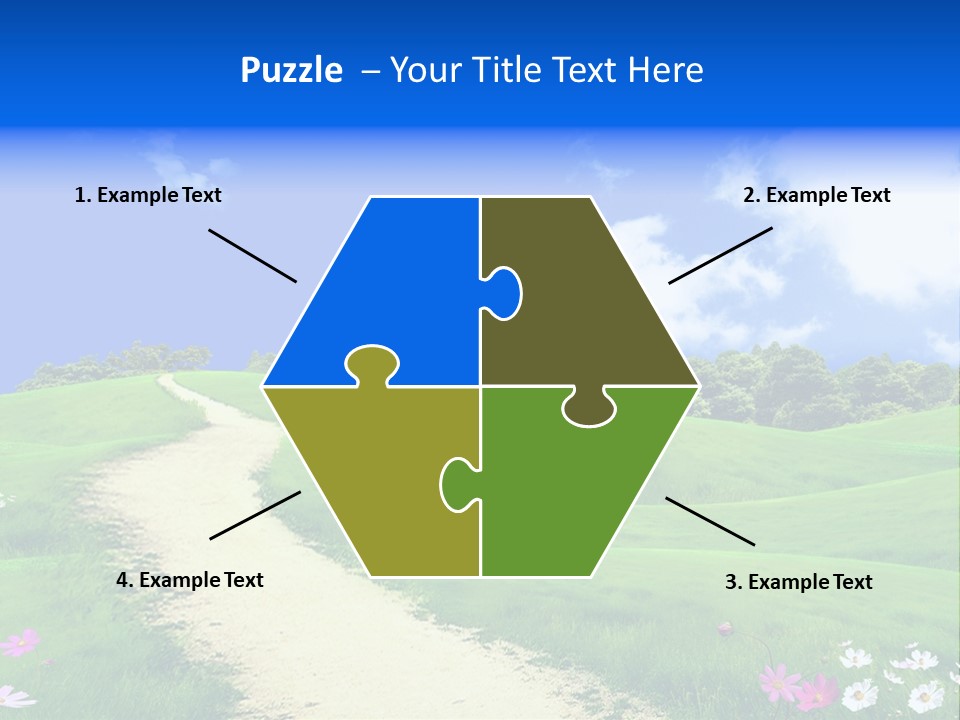 Solitude White Horizontal PowerPoint Template