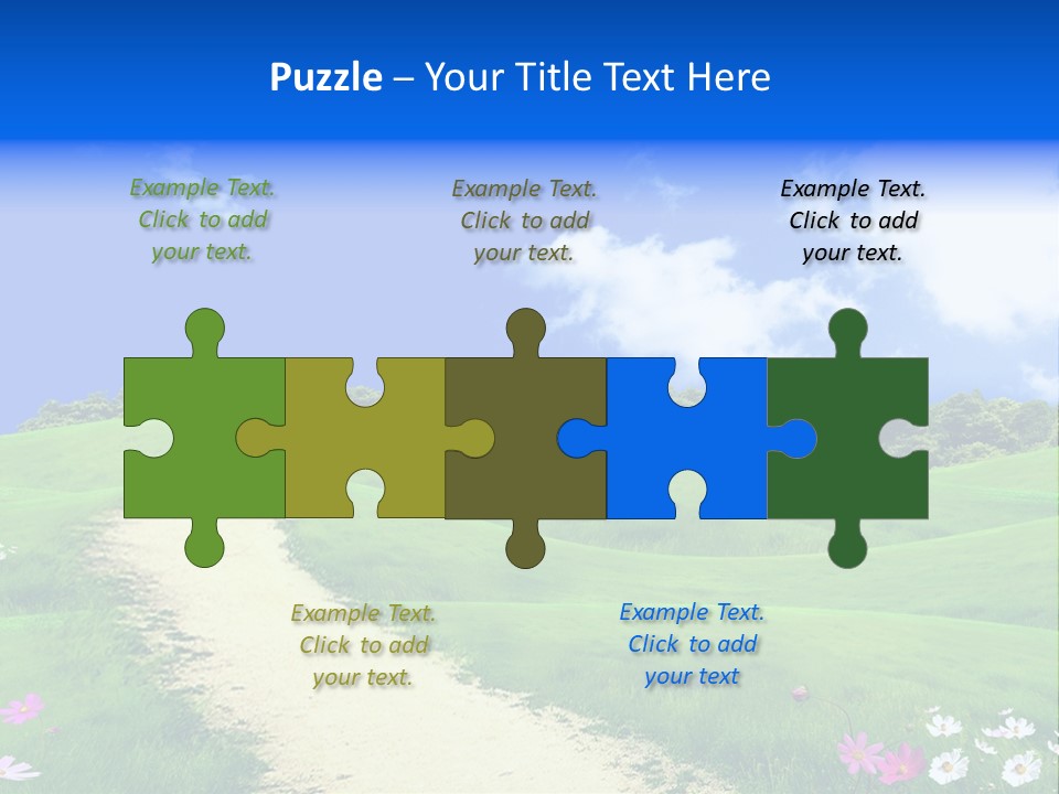 Solitude White Horizontal PowerPoint Template