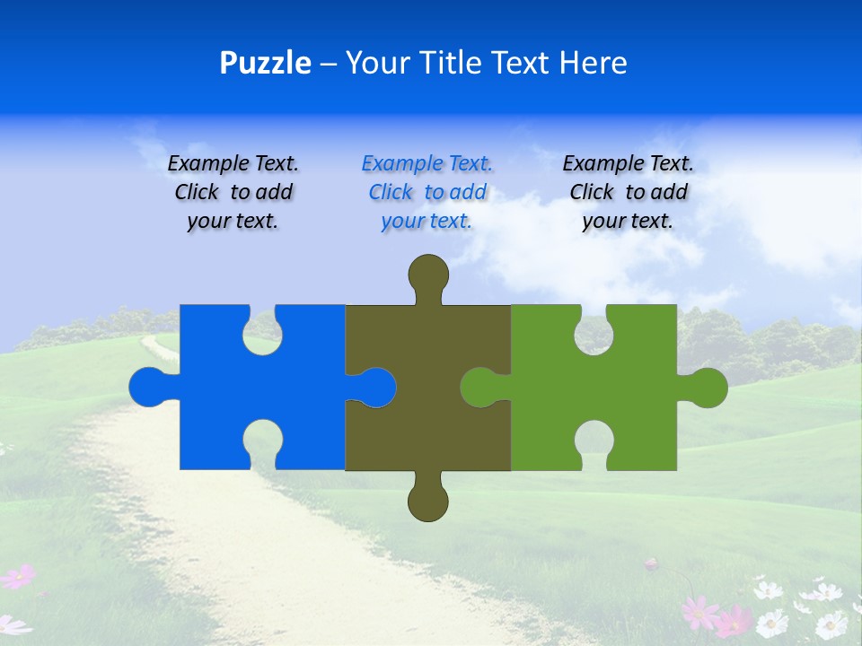 Solitude White Horizontal PowerPoint Template