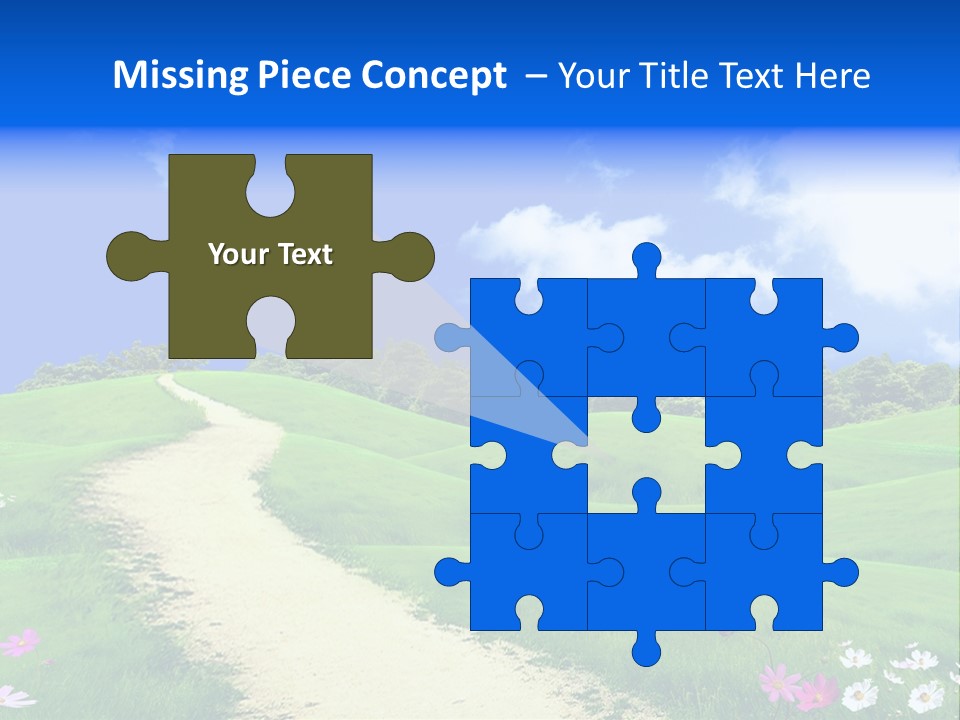 Solitude White Horizontal PowerPoint Template