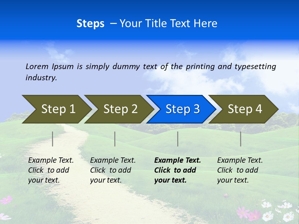 Solitude White Horizontal PowerPoint Template