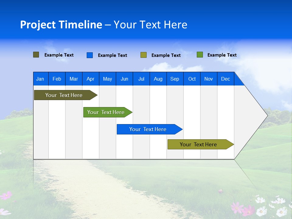 Solitude White Horizontal PowerPoint Template