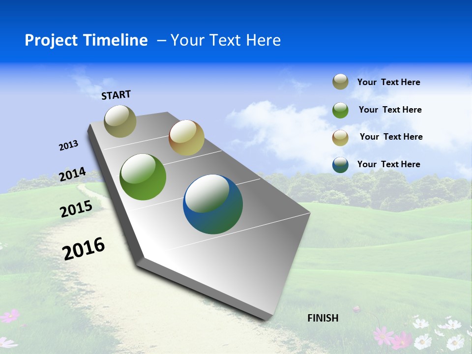 Solitude White Horizontal PowerPoint Template