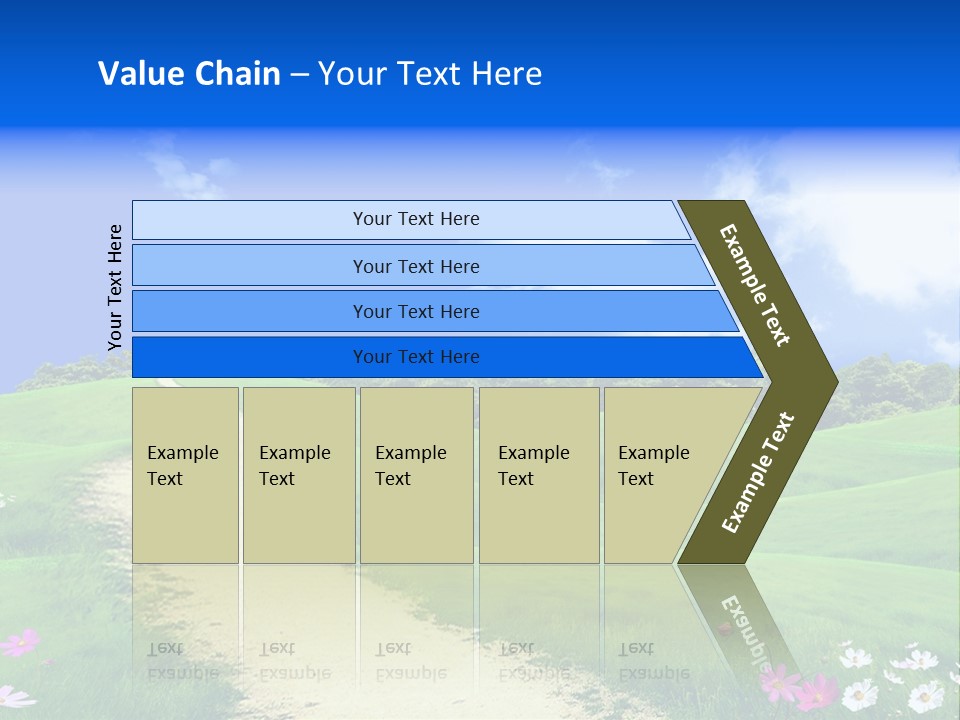 Solitude White Horizontal PowerPoint Template