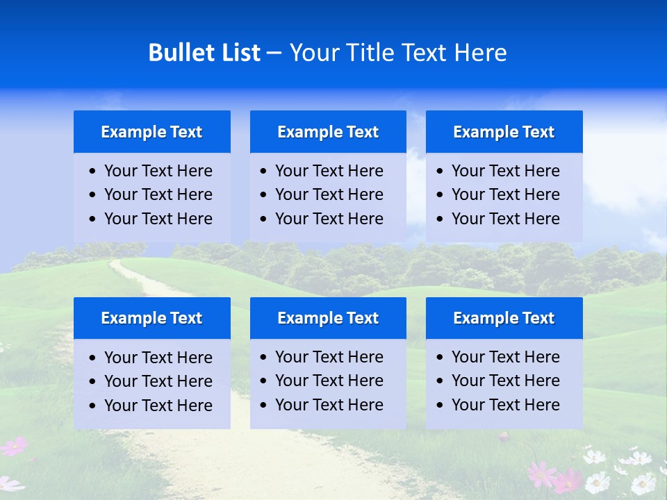 Solitude White Horizontal PowerPoint Template