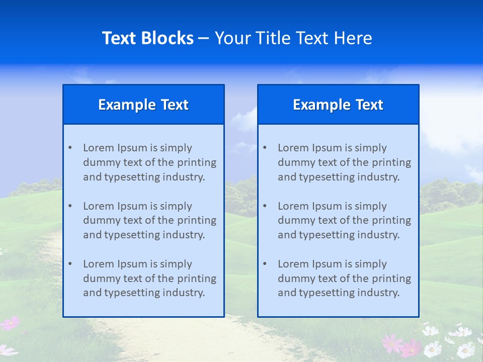 Solitude White Horizontal PowerPoint Template