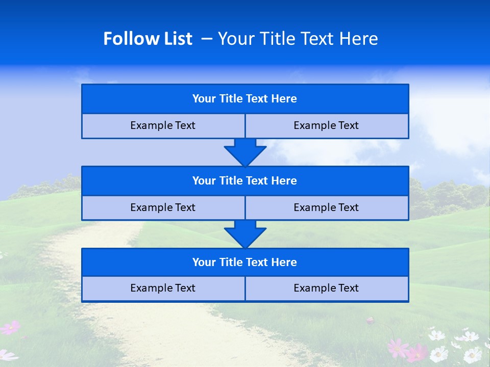Solitude White Horizontal PowerPoint Template