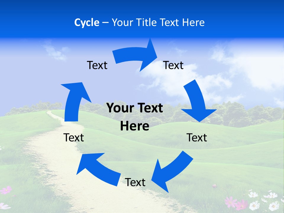 Solitude White Horizontal PowerPoint Template