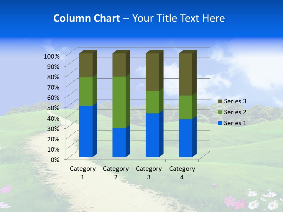 Solitude White Horizontal PowerPoint Template