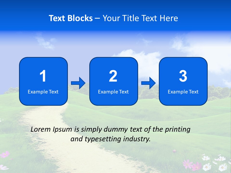 Solitude White Horizontal PowerPoint Template