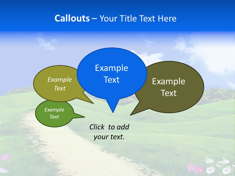 Solitude White Horizontal PowerPoint Template