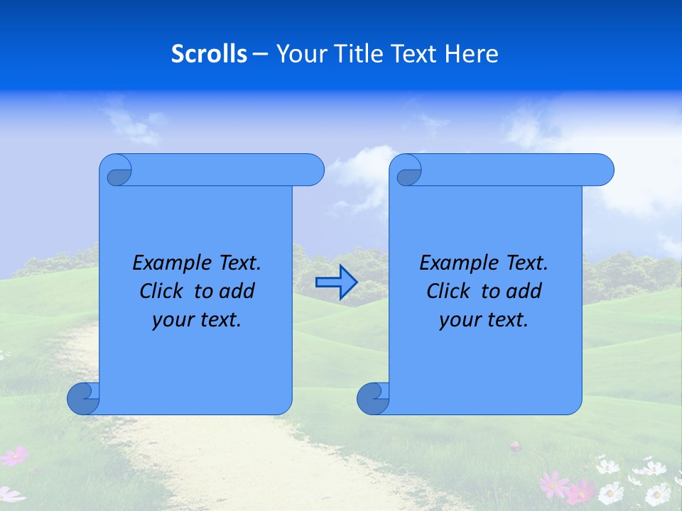 Solitude White Horizontal PowerPoint Template