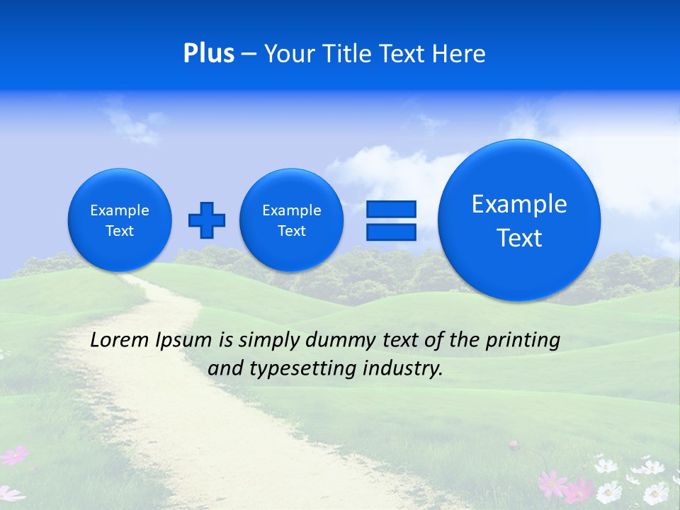 Solitude White Horizontal PowerPoint Template