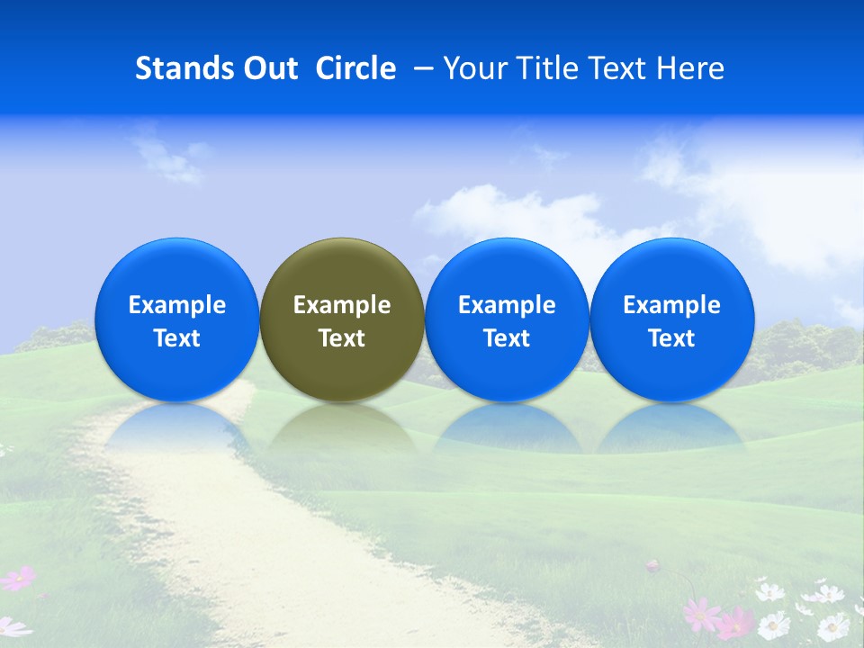 Solitude White Horizontal PowerPoint Template