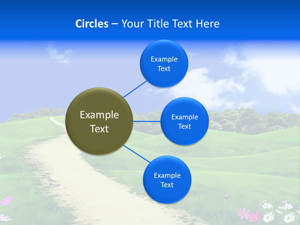 Solitude White Horizontal PowerPoint Template