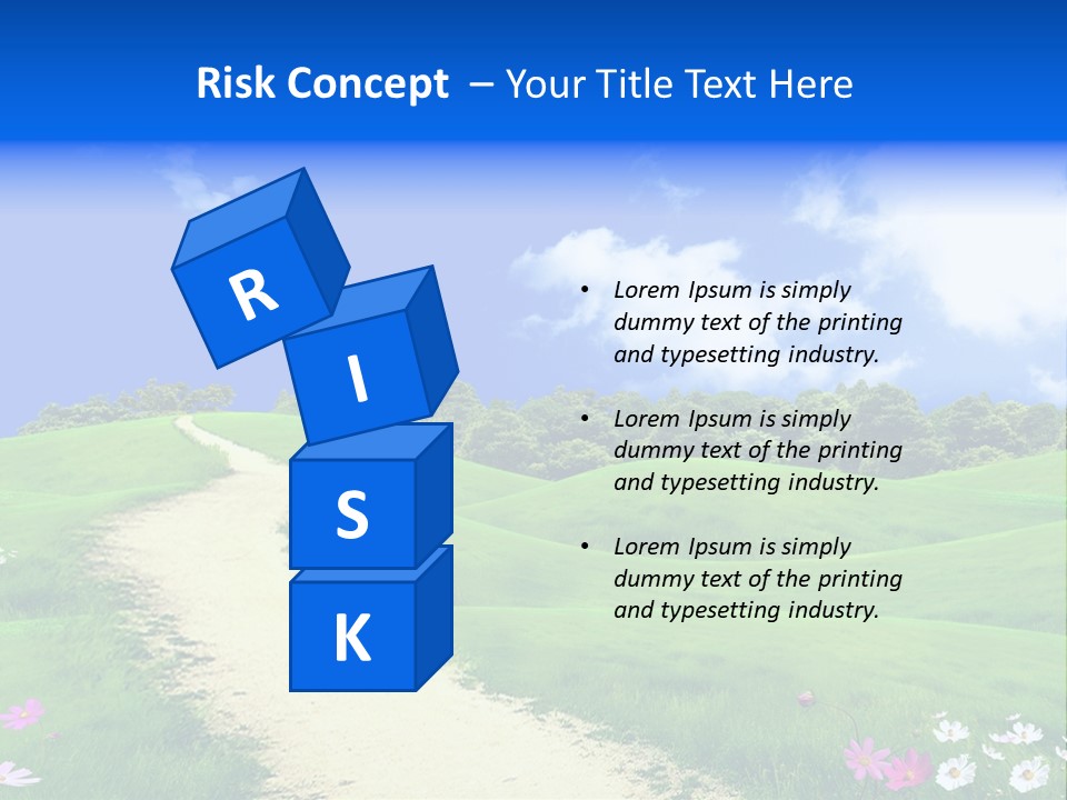 Solitude White Horizontal PowerPoint Template