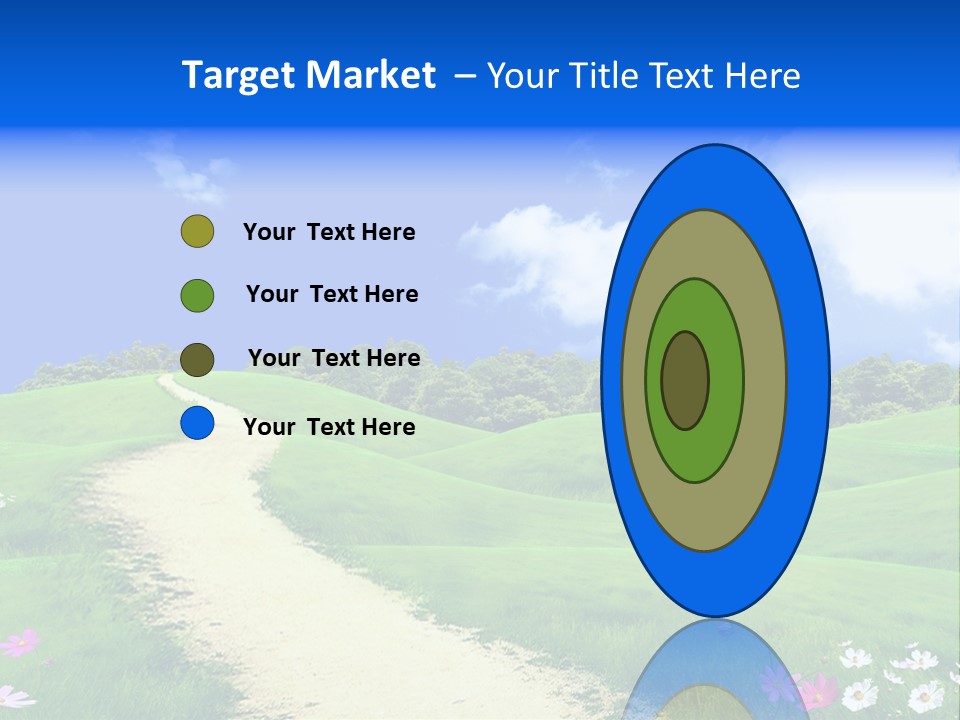 Solitude White Horizontal PowerPoint Template