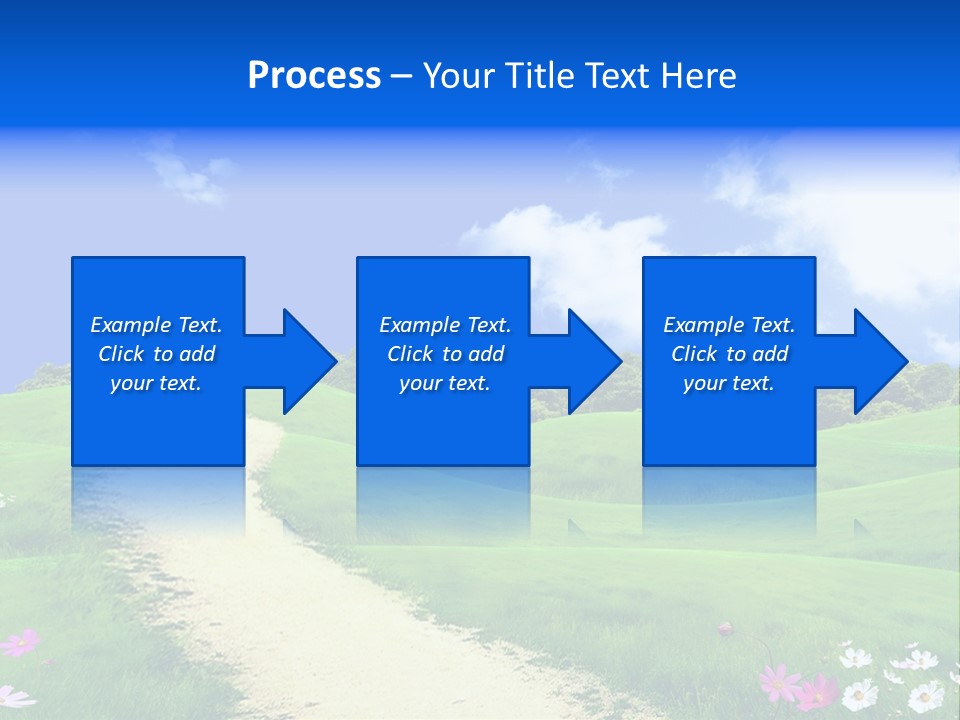 Solitude White Horizontal PowerPoint Template