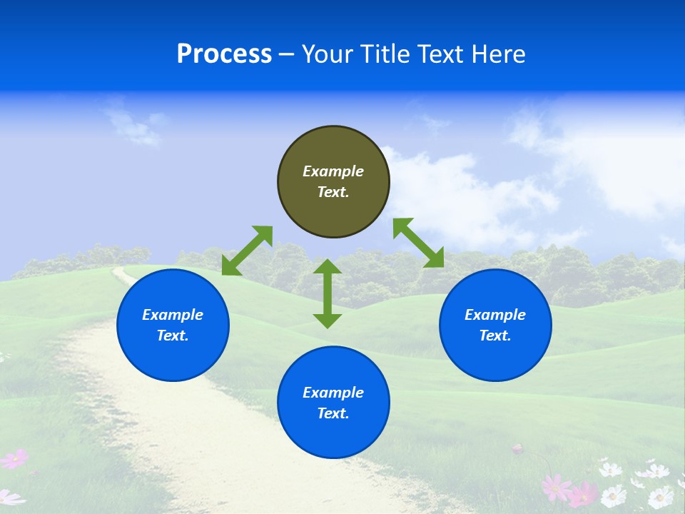 Solitude White Horizontal PowerPoint Template