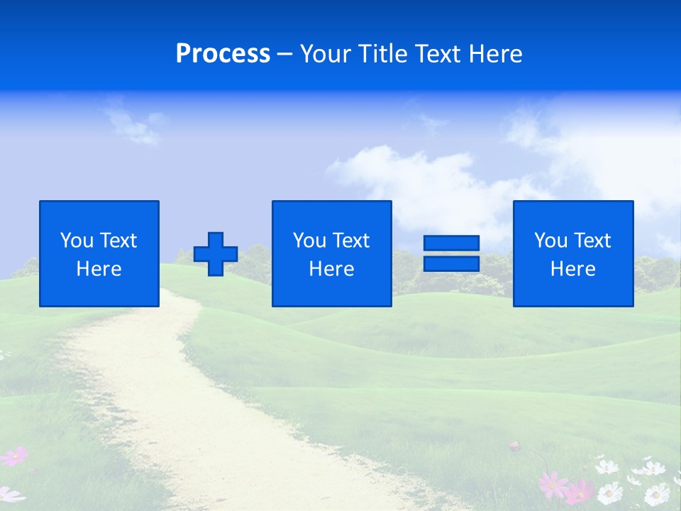 Solitude White Horizontal PowerPoint Template