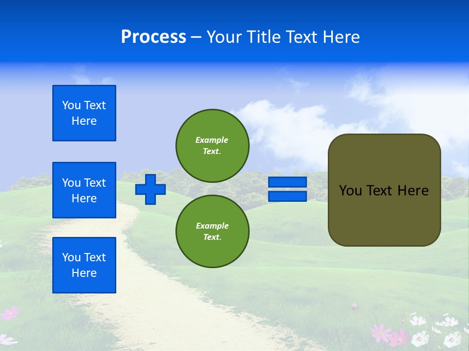 Solitude White Horizontal PowerPoint Template