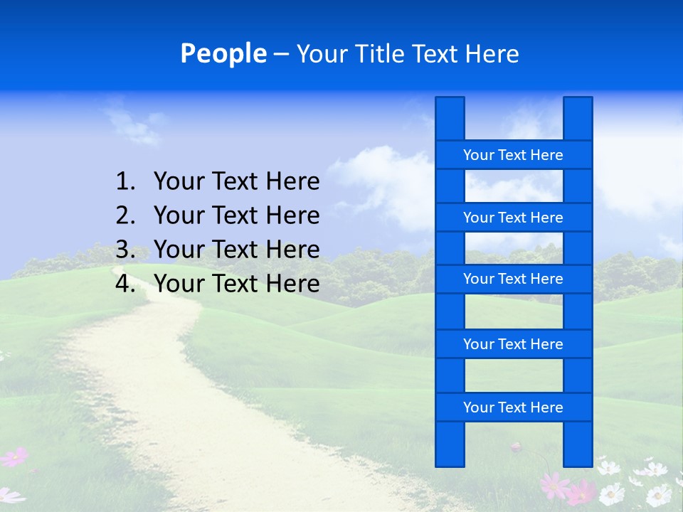 Solitude White Horizontal PowerPoint Template