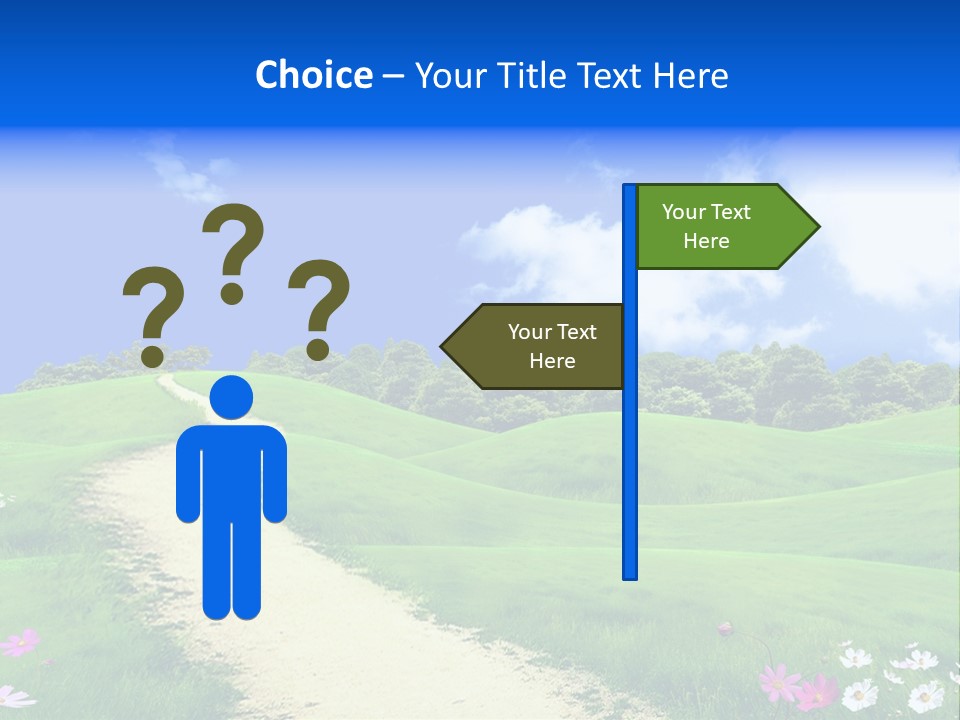 Solitude White Horizontal PowerPoint Template