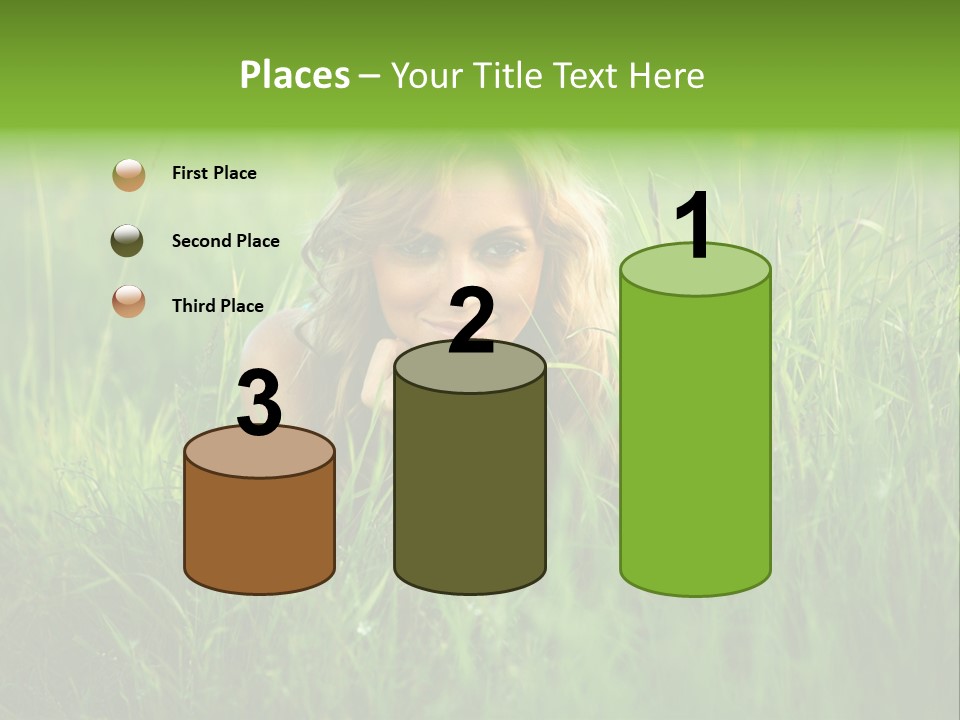 Young Adult Female Smile PowerPoint Template