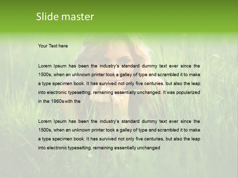 Young Adult Female Smile PowerPoint Template