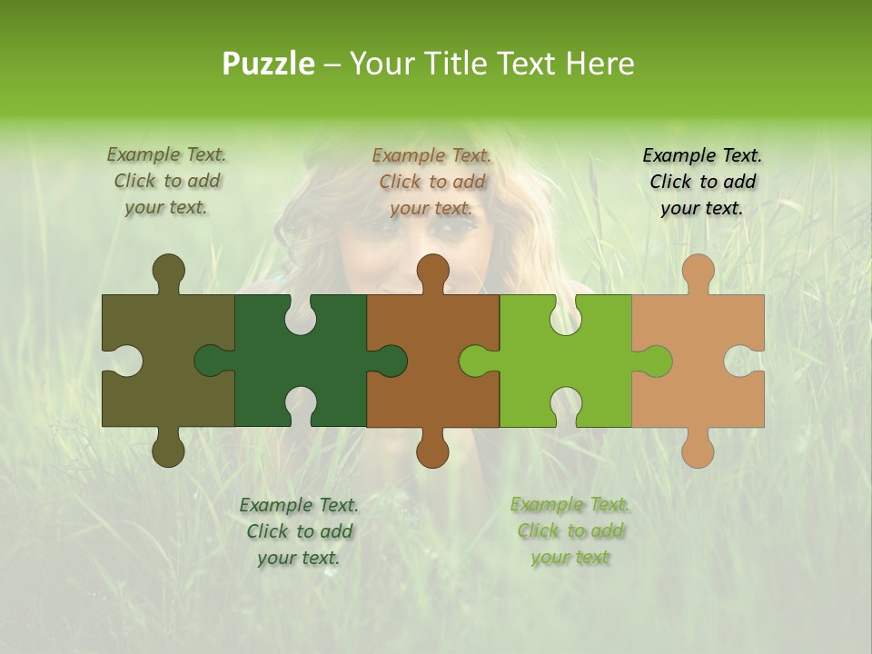 Young Adult Female Smile PowerPoint Template