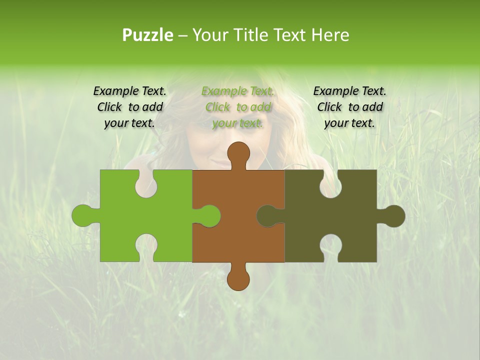 Young Adult Female Smile PowerPoint Template