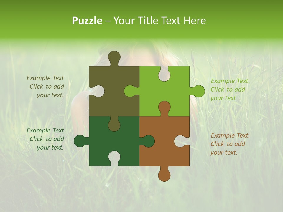 Young Adult Female Smile PowerPoint Template