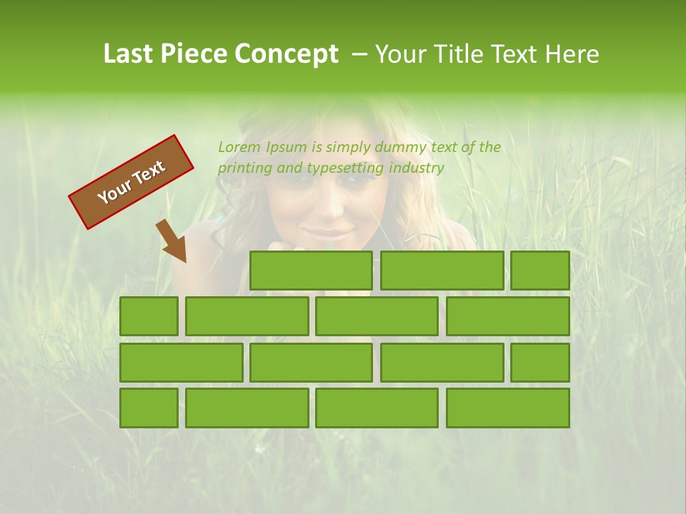 Young Adult Female Smile PowerPoint Template