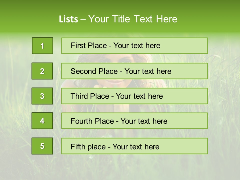 Young Adult Female Smile PowerPoint Template