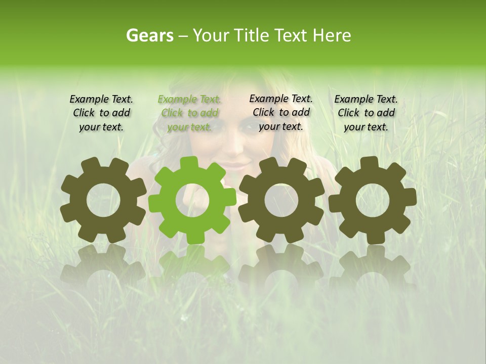 Young Adult Female Smile PowerPoint Template