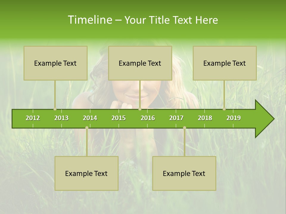 Young Adult Female Smile PowerPoint Template
