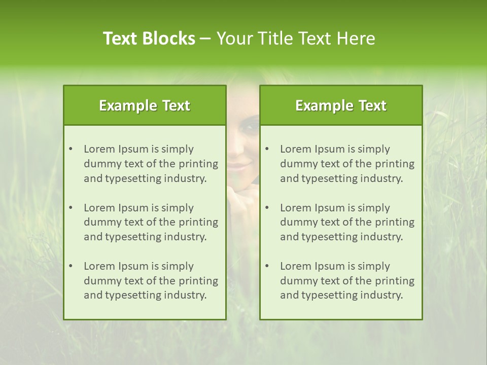 Young Adult Female Smile PowerPoint Template