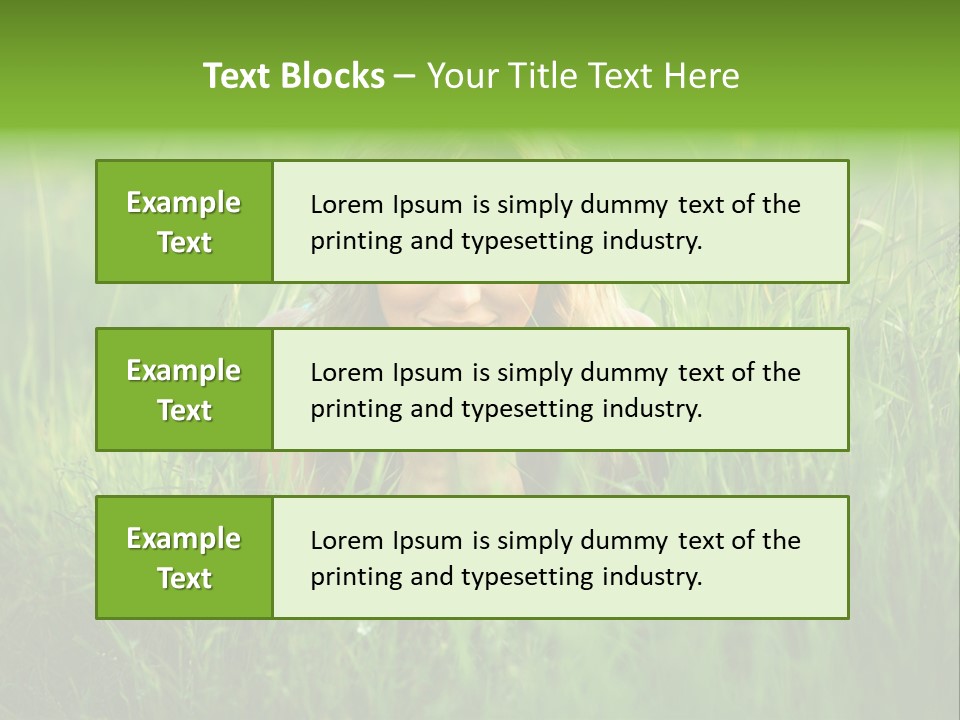 Young Adult Female Smile PowerPoint Template