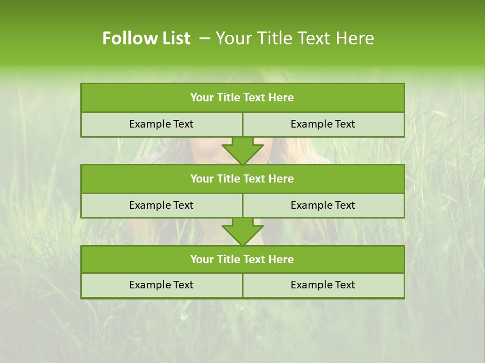 Young Adult Female Smile PowerPoint Template