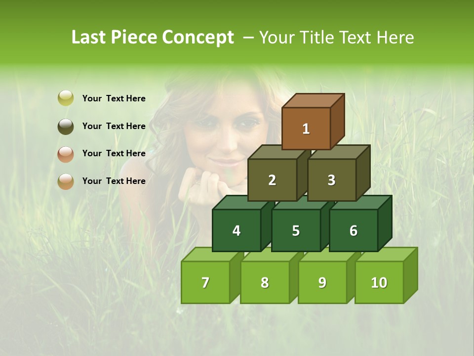 Young Adult Female Smile PowerPoint Template
