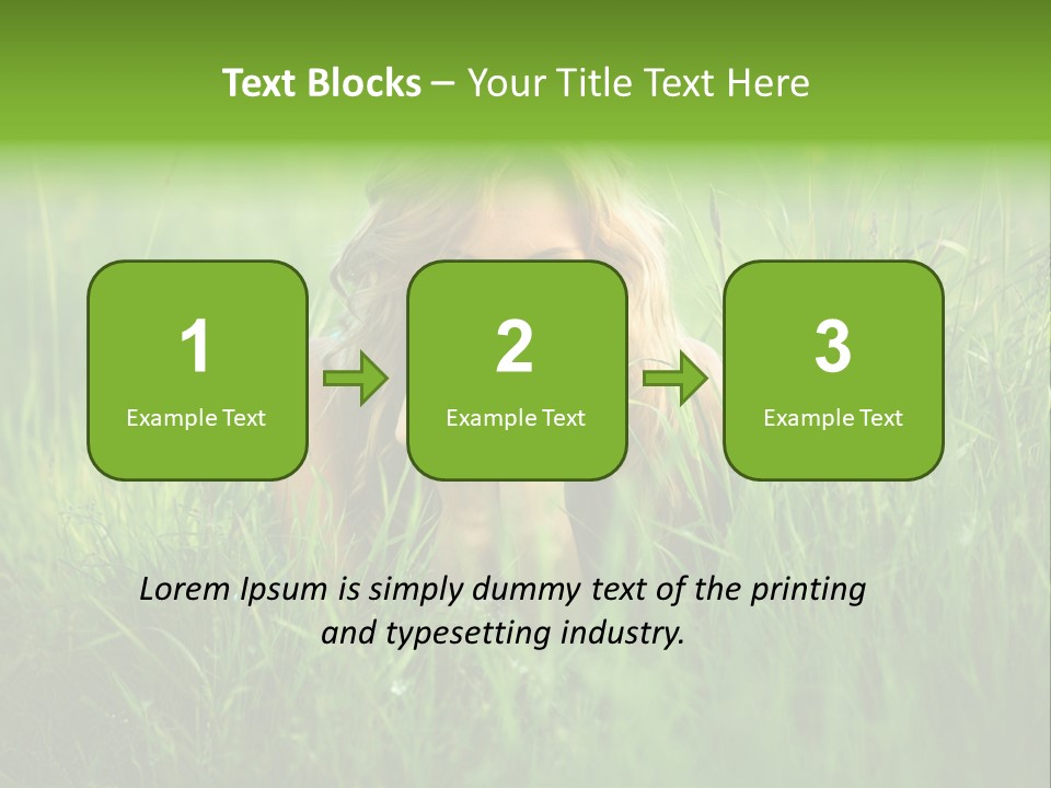 Young Adult Female Smile PowerPoint Template