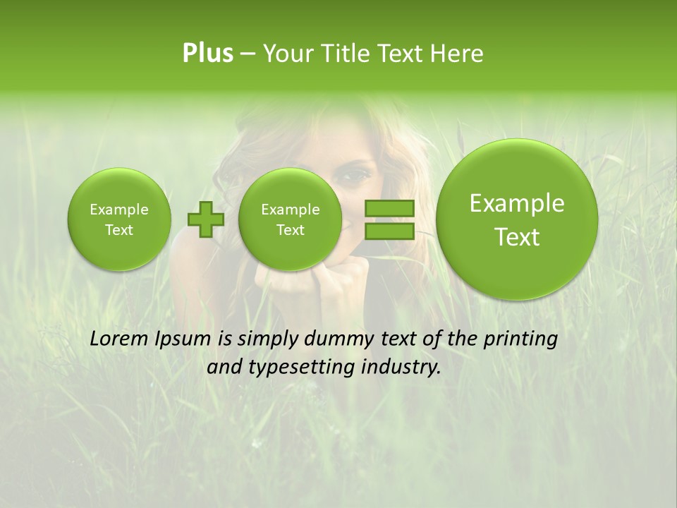 Young Adult Female Smile PowerPoint Template